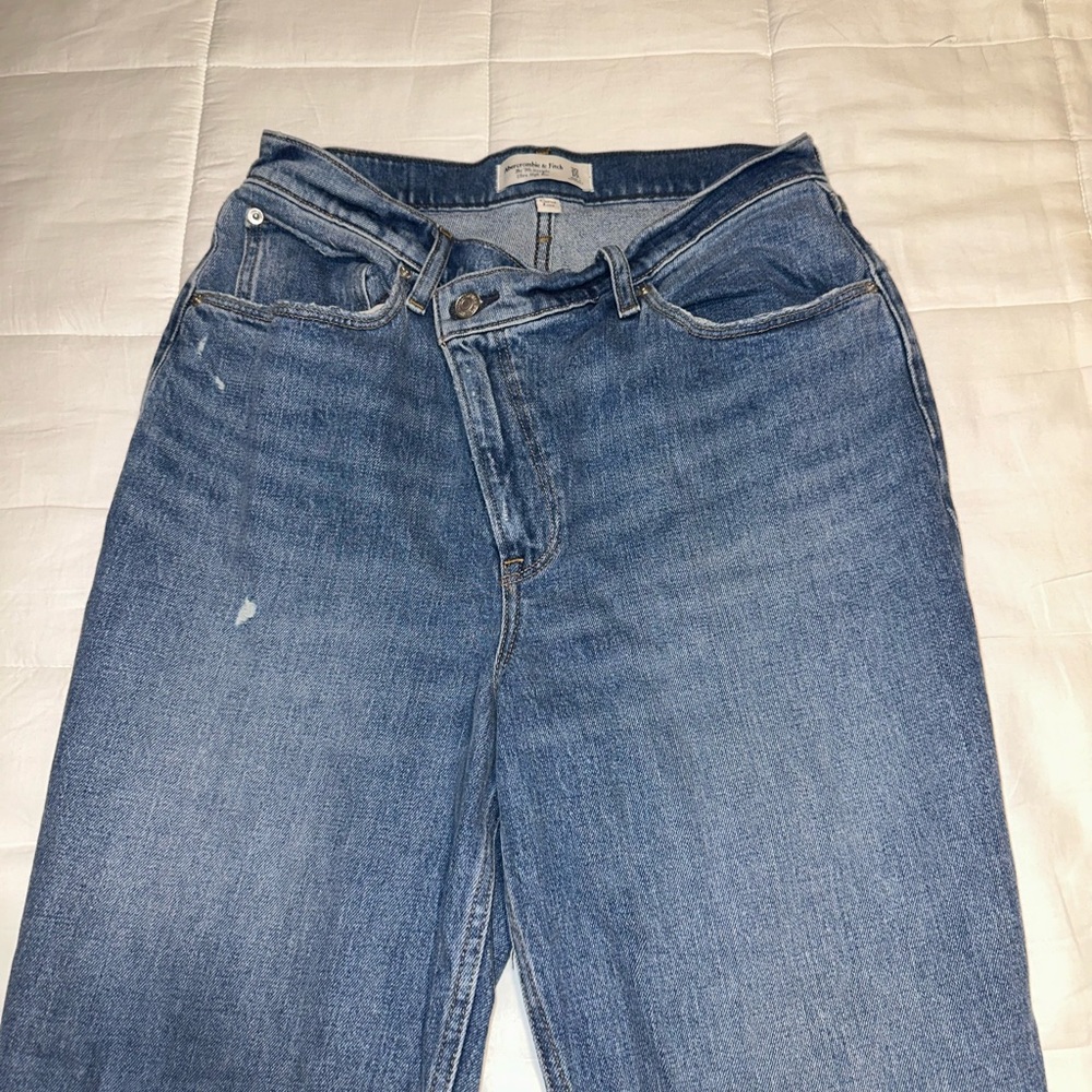 Abercrombie & Fitch Curve love ultra High Rise 90s straight Jeans - long